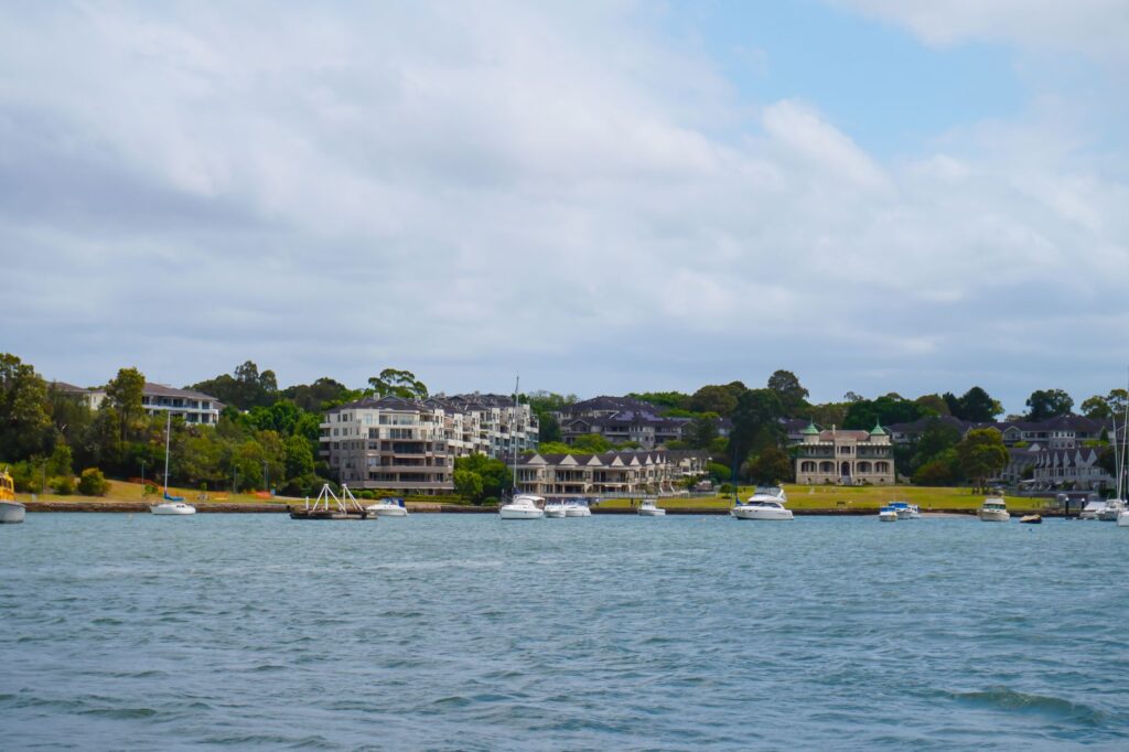 Waterfront property with trees near Raritan Bay in Middletown NJ