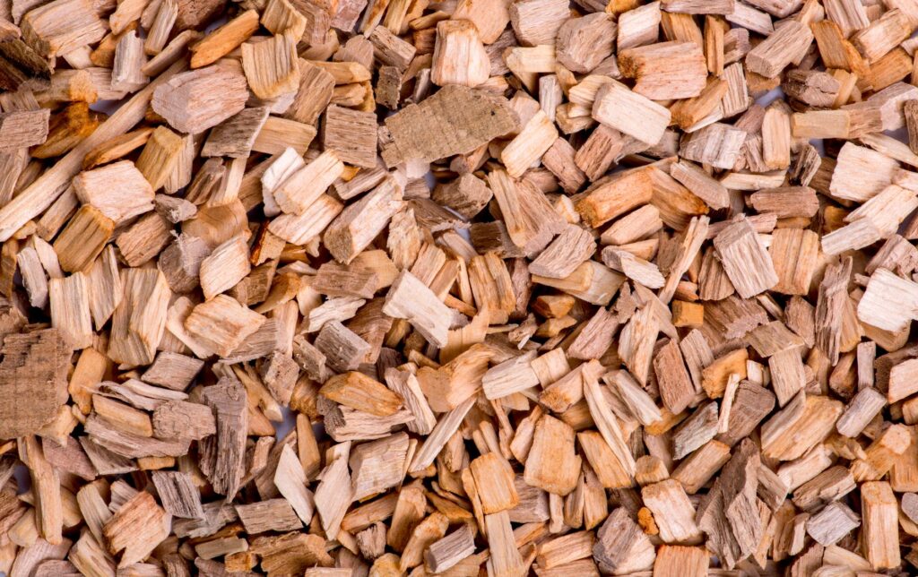Mulch piled too high against a tree trunk