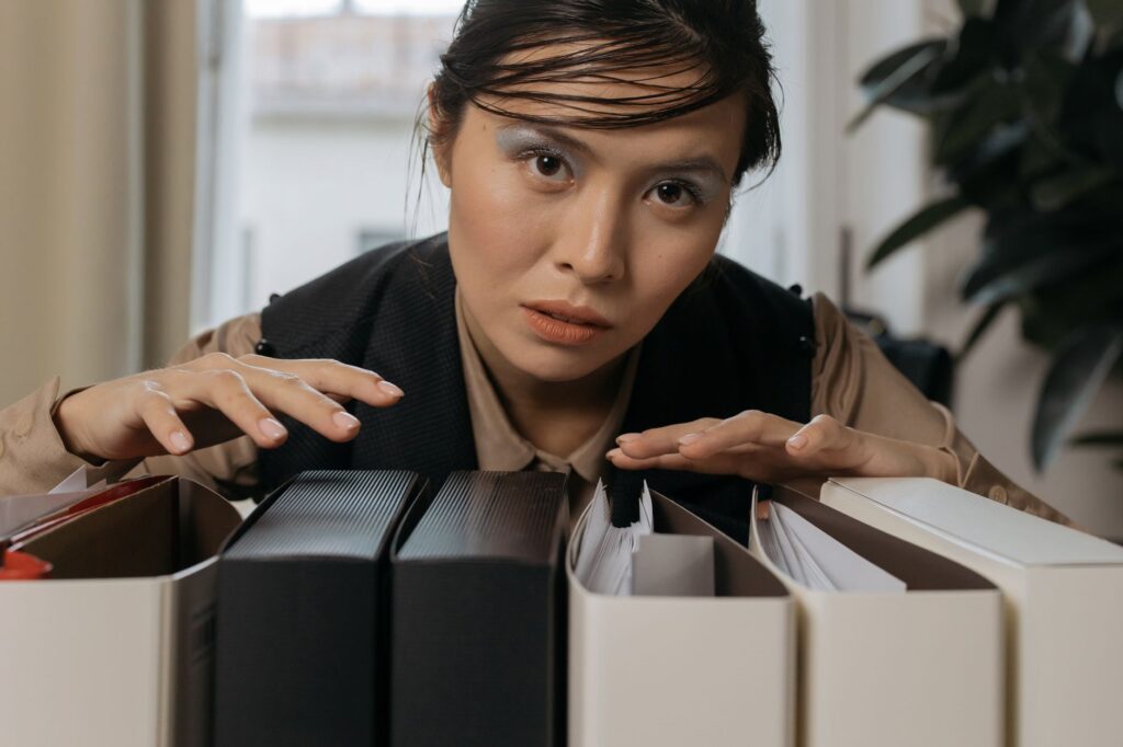 Organized folder of property documents on a desk